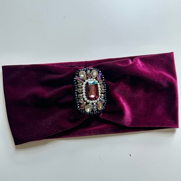 TOPSHOT velvet jeweled HEADBAND - Picture 4 of 5